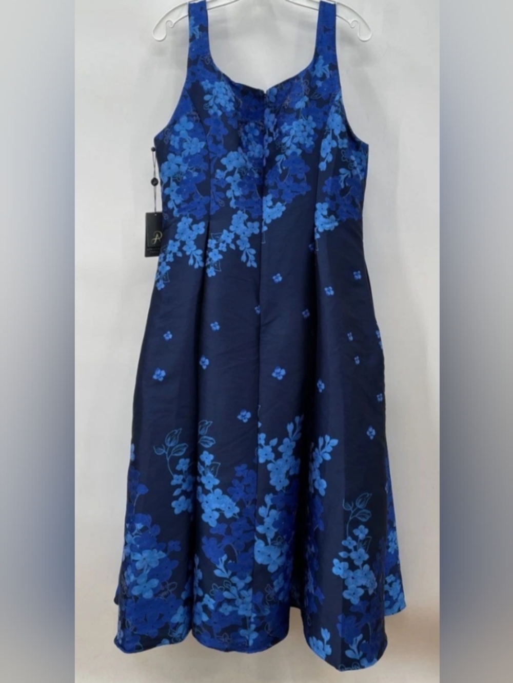 (C-19) SALE! New Adrianna Papell Women's Navy Flora A-Line Dress 16P - Picture 3 of 8